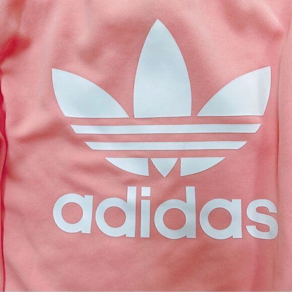 Adidas Originals Women’s Zip Up Track Jacket Light Peach Pink White 0 - Picture 5 of 12